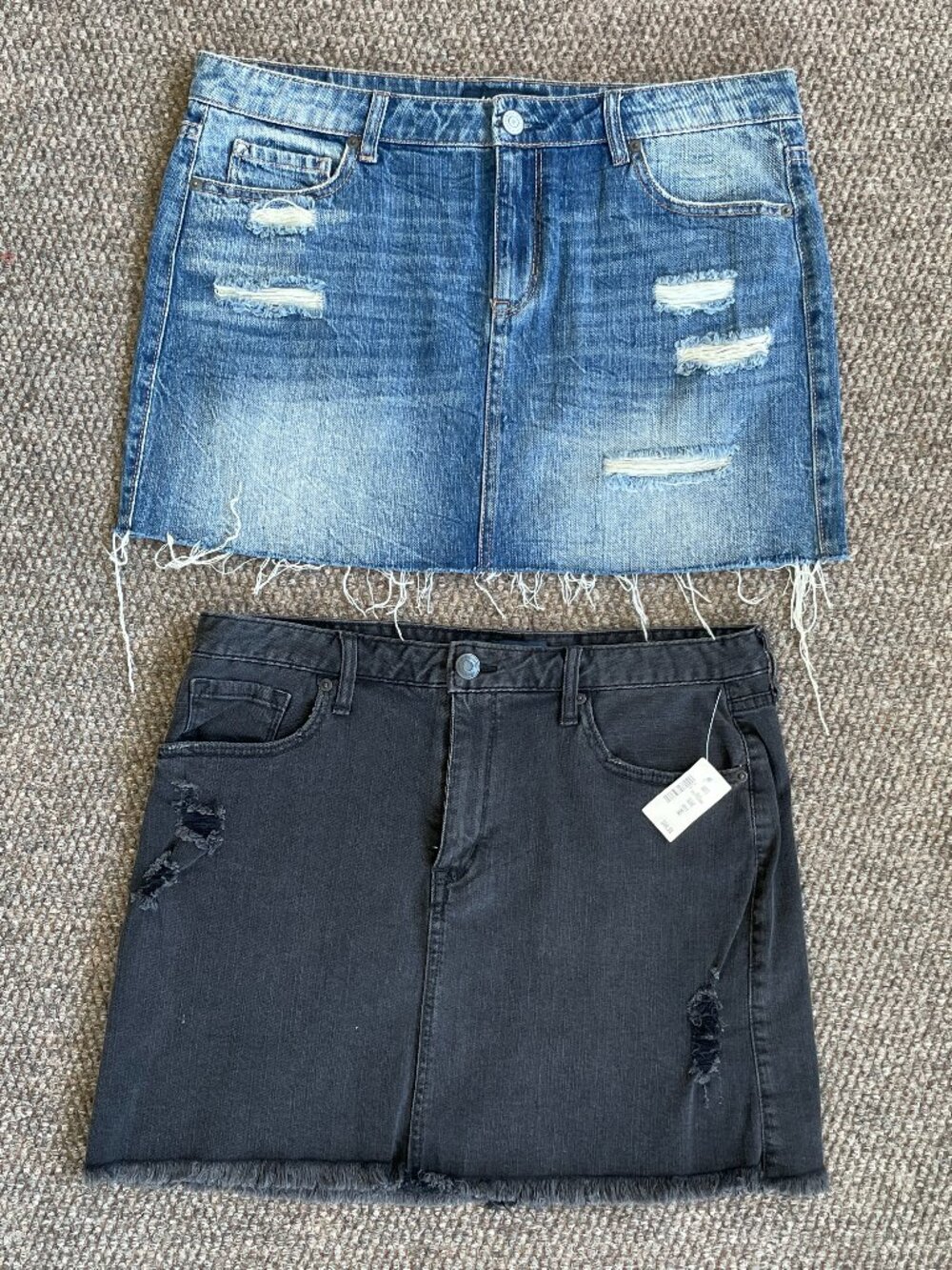 2 AEROPOSTALE Mini Skirts Size 12 Denim Black